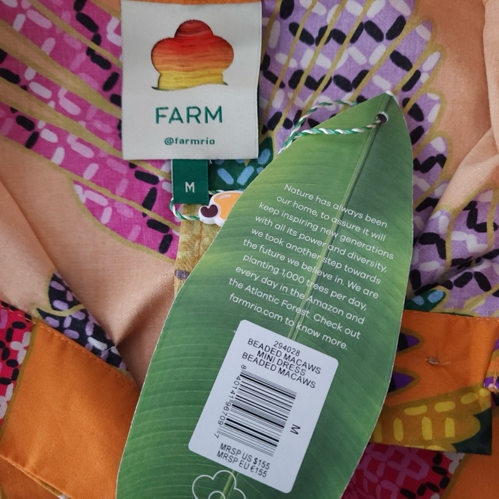 FARM Rio Vibrant Orange Mini Dress - Picture 2 of 8